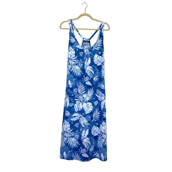 Ralph Lauren Dresses & Skirts - Ralph Lauren Black Label Maxi Dress Blue & White Floral Sleeveless Tropical
